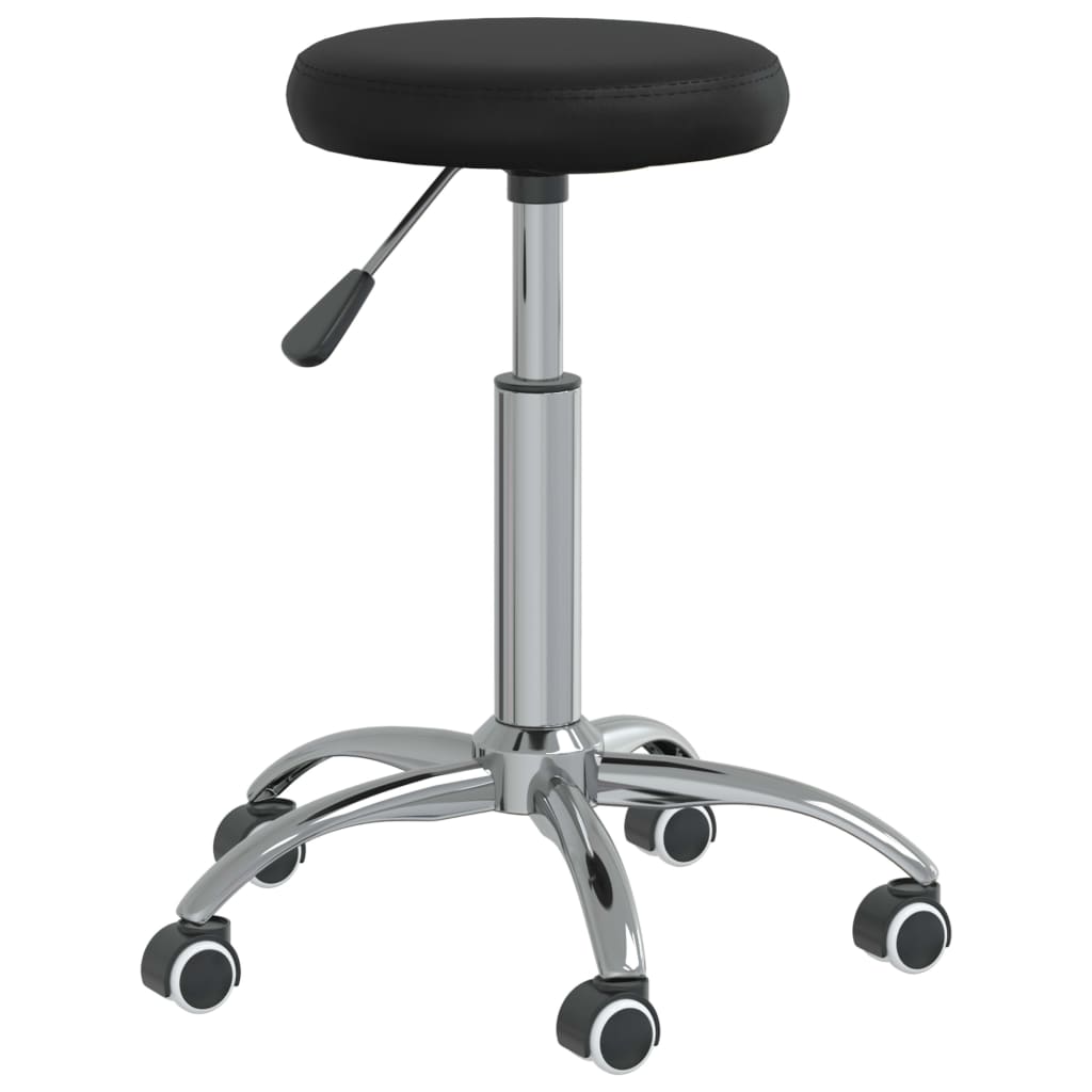 Dining chair black faux leather