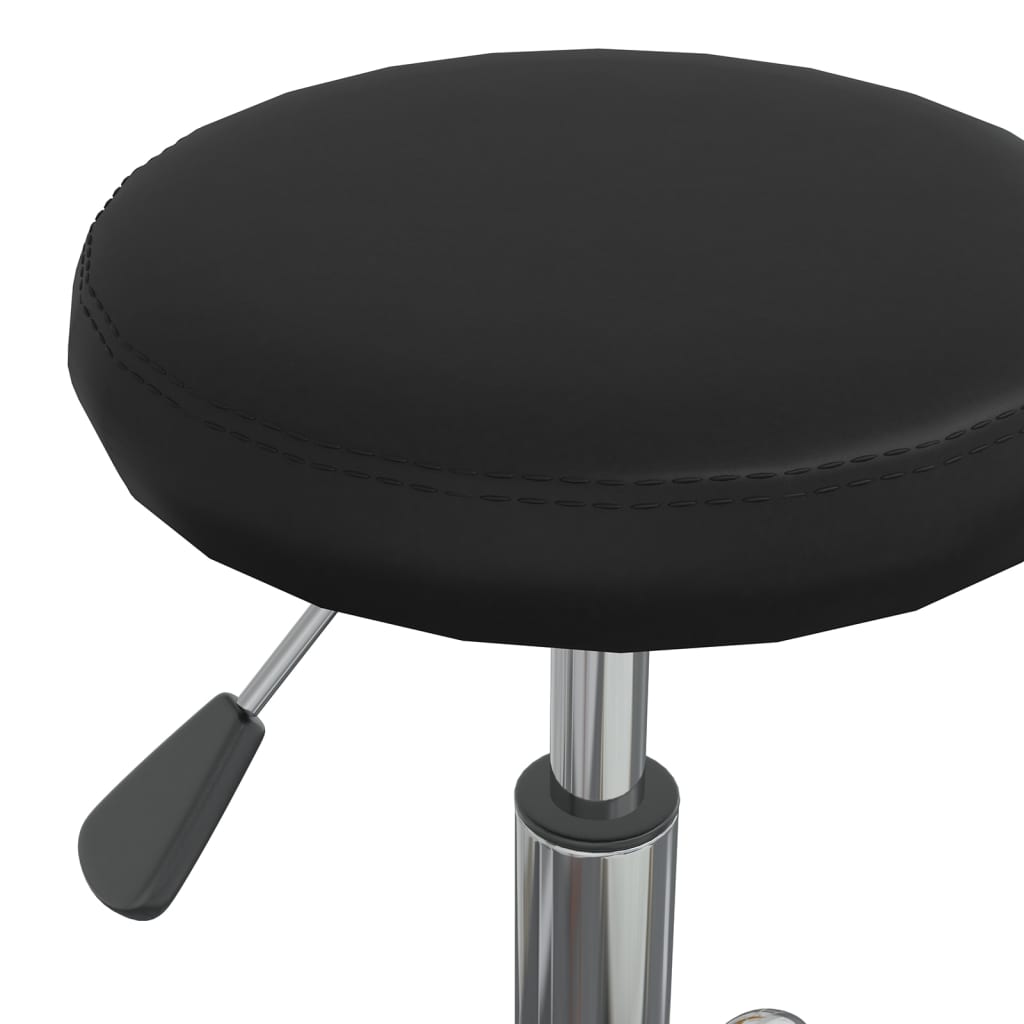 Dining chair black faux leather