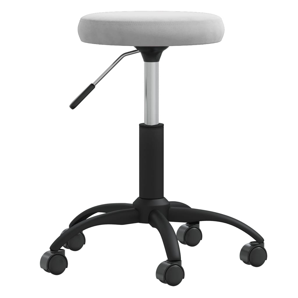 Dining chair light grey velvet