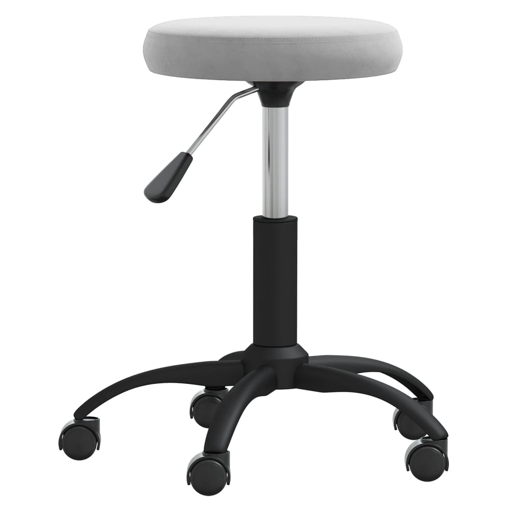 Dining chair light grey velvet