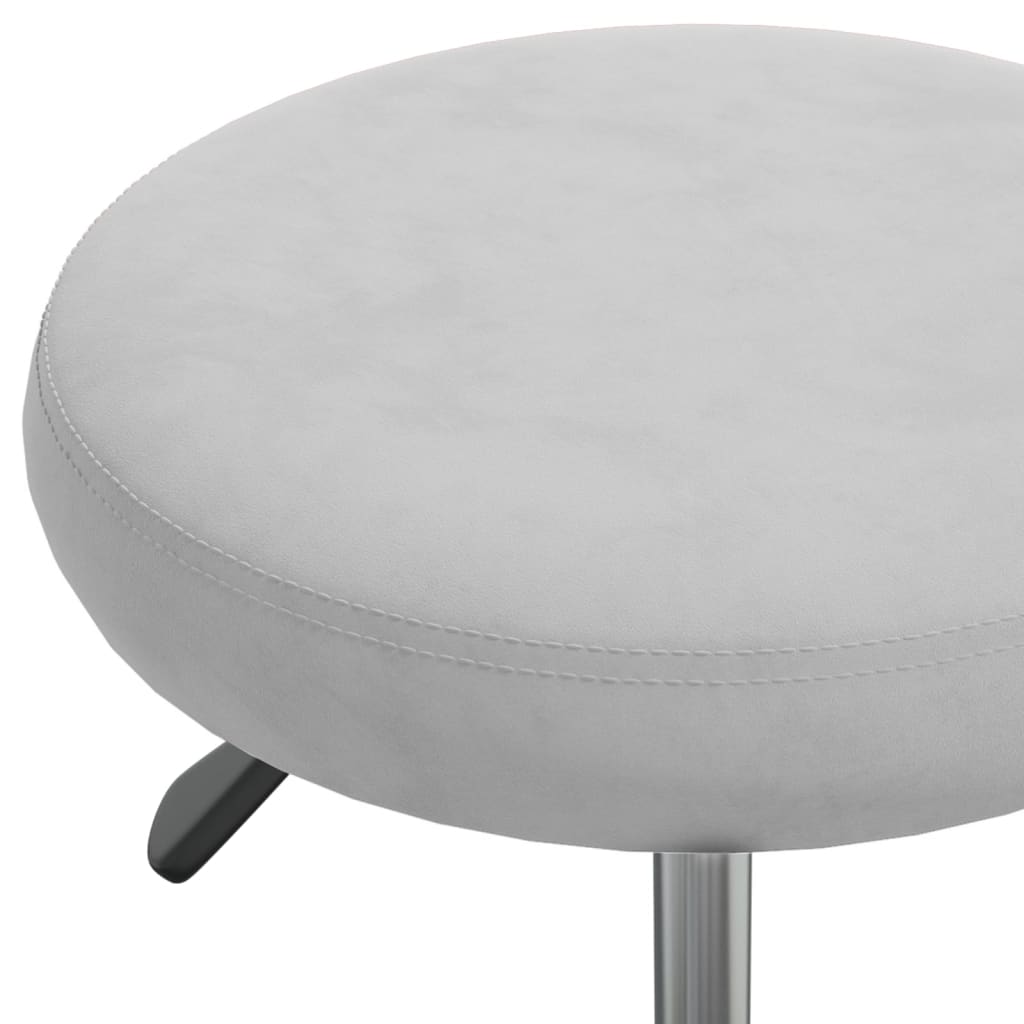 Dining chair light grey velvet