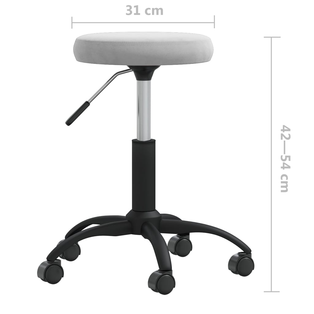 Dining chair light grey velvet