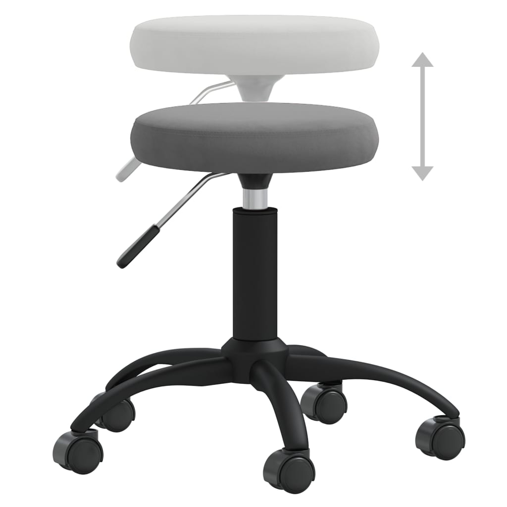 Dining chair dark grey velvet