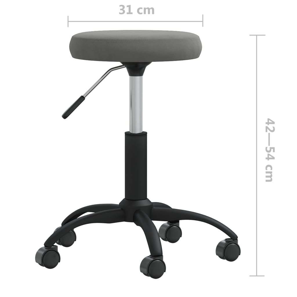 Dining chair dark grey velvet