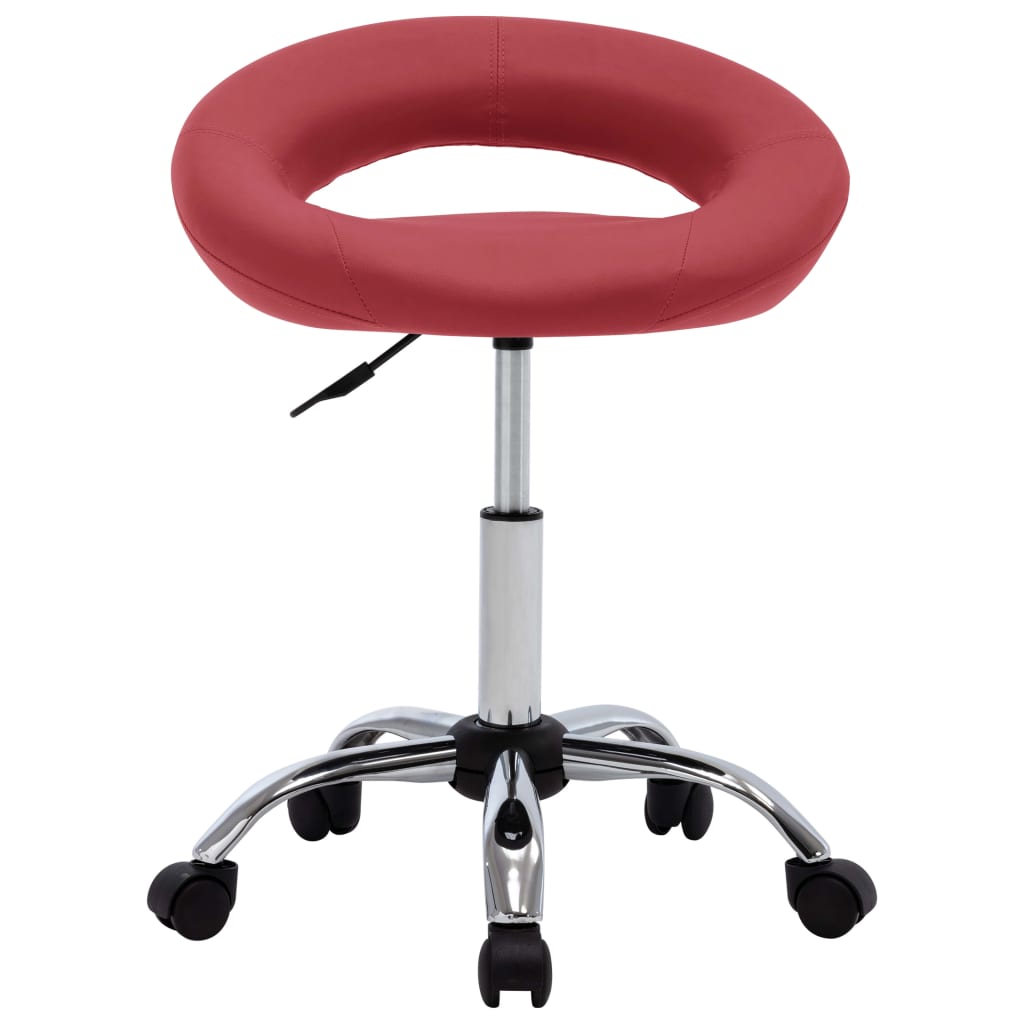 Dining chair swivel wine red faux leather