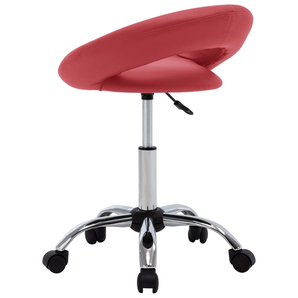 Dining chair swivel wine red faux leather