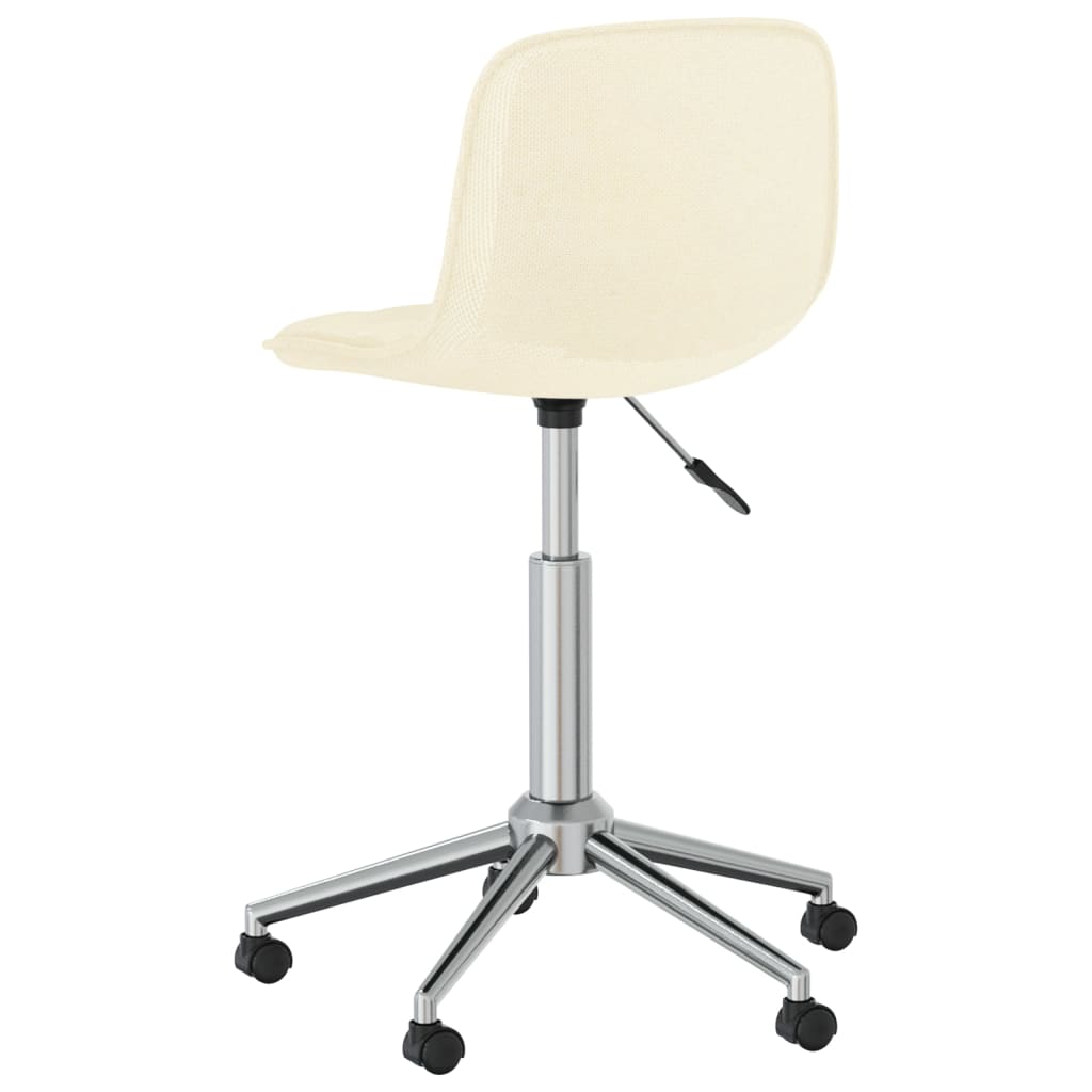 Bürostuhl Drehbar Creme Stoff