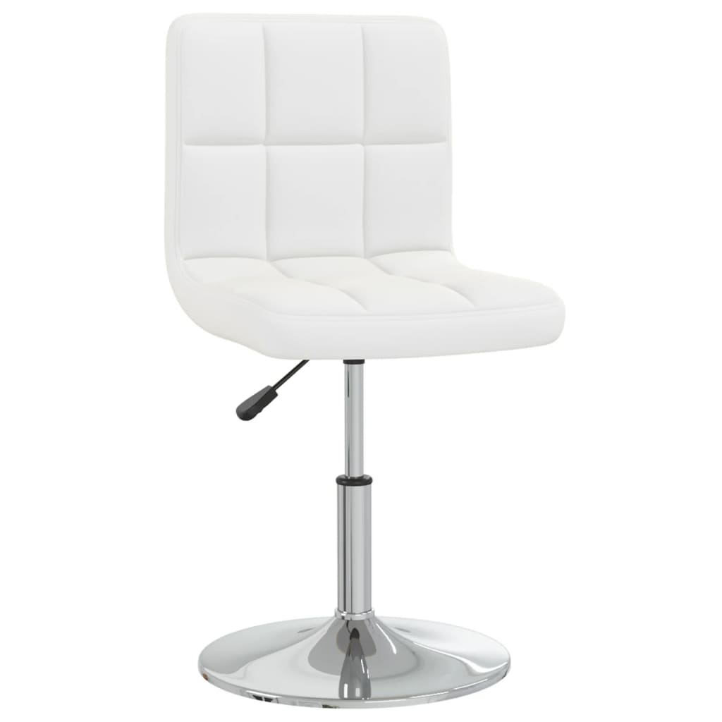 Dining chair white faux leather