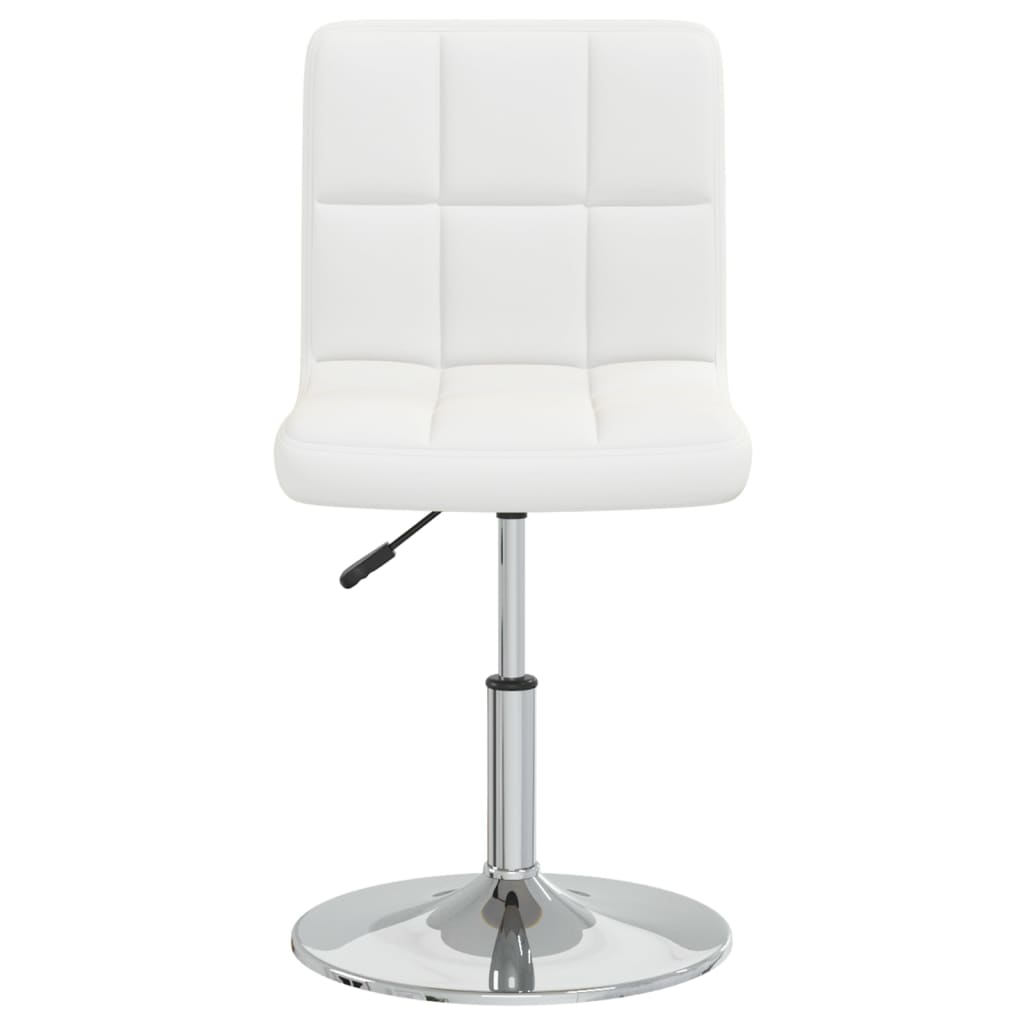 Dining chair white faux leather
