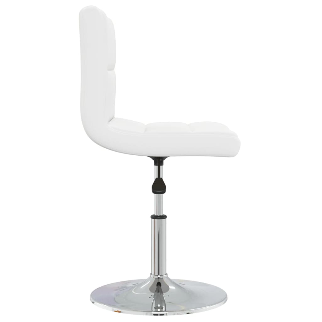 Dining chair white faux leather