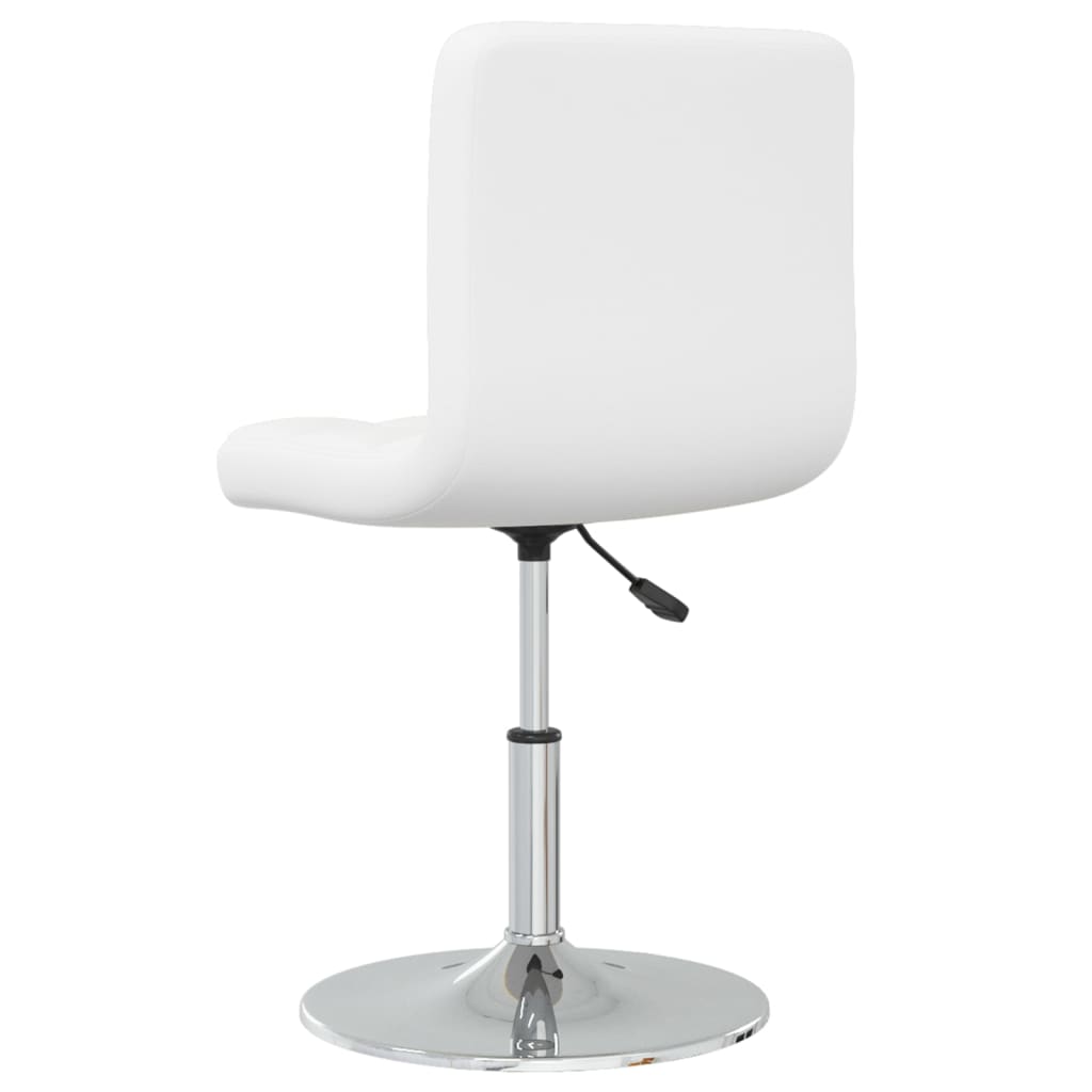 Dining chair white faux leather