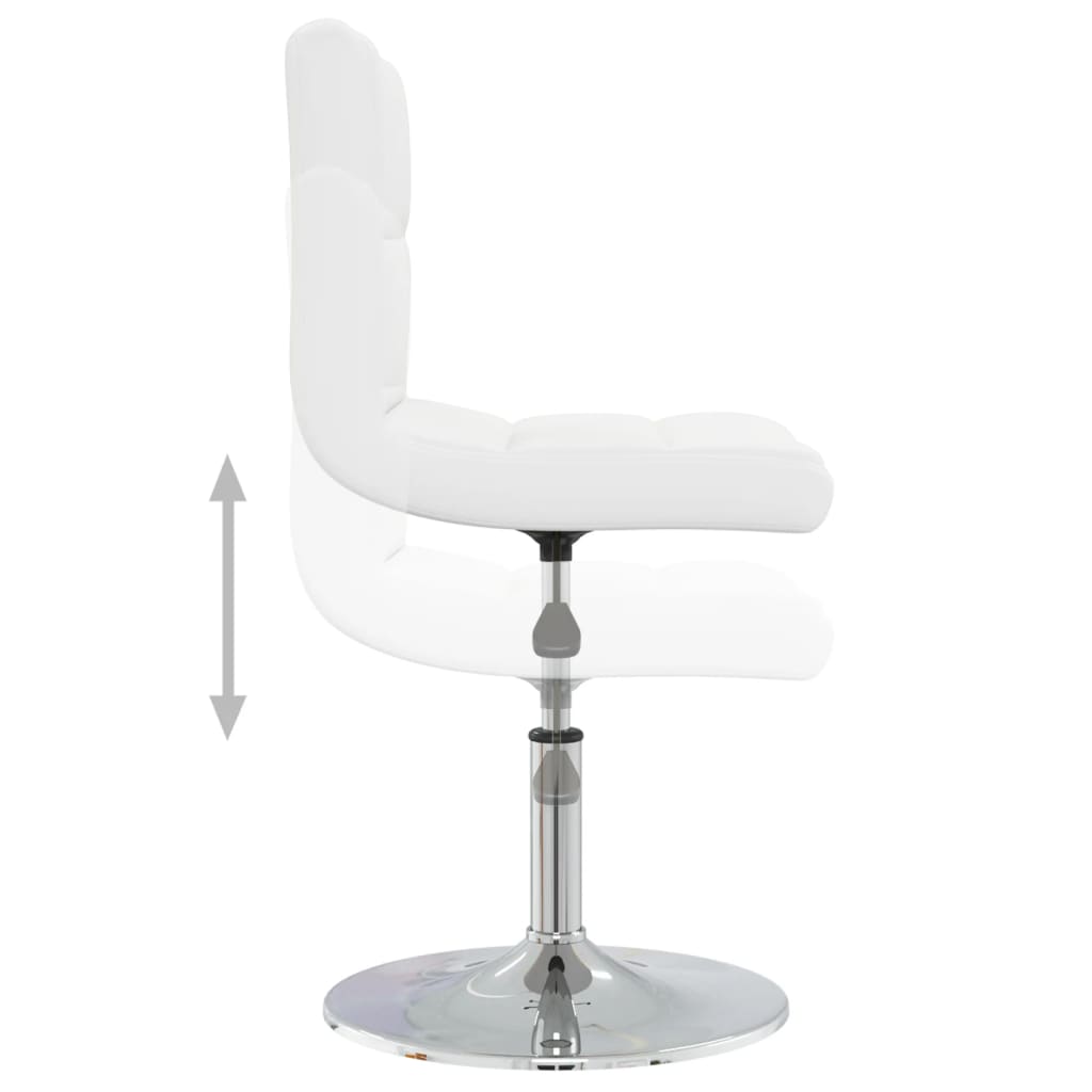 Dining chair white faux leather