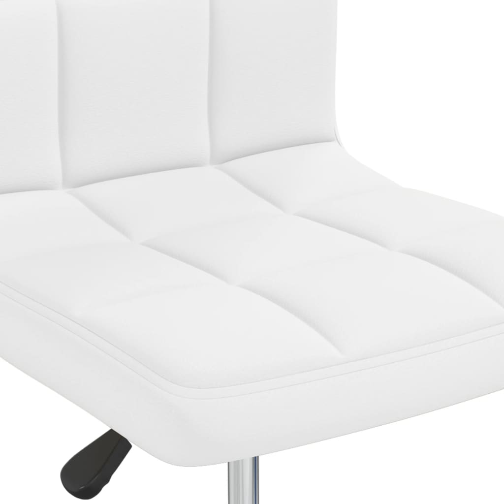 Dining chair white faux leather