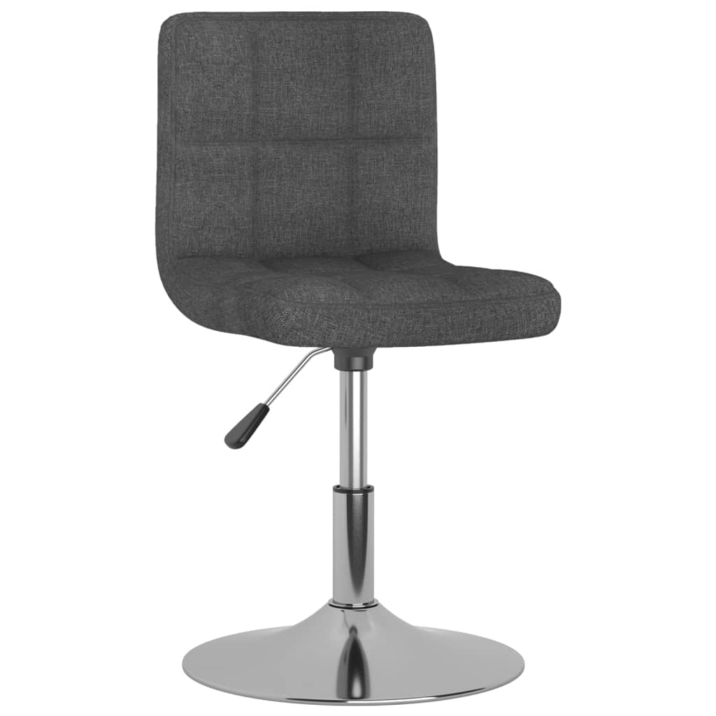 Dining Chair Swivel Dark Grey Fabric