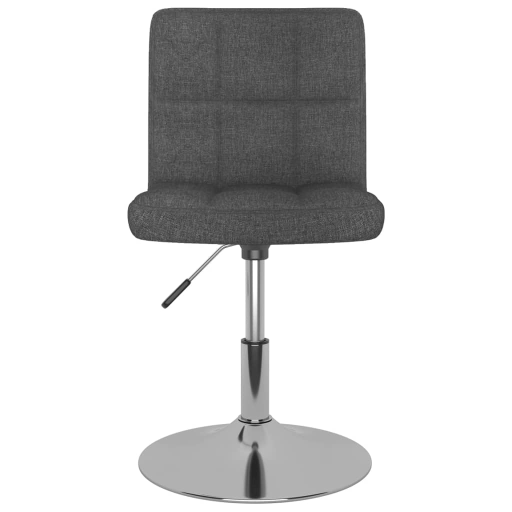 Dining Chair Swivel Dark Grey Fabric