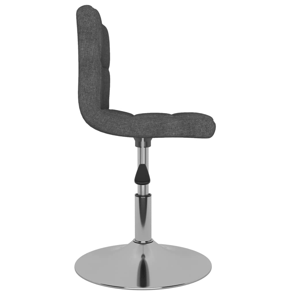 Dining Chair Swivel Dark Grey Fabric