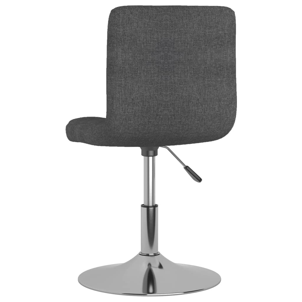 Dining Chair Swivel Dark Grey Fabric
