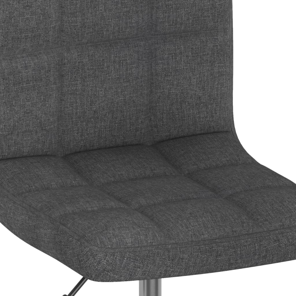 Dining Chair Swivel Dark Grey Fabric