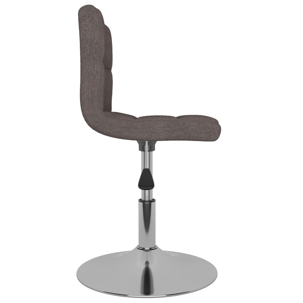 Dining Chair Swivel Taupe Fabric