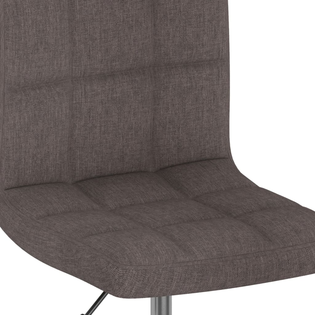 Dining Chair Swivel Taupe Fabric