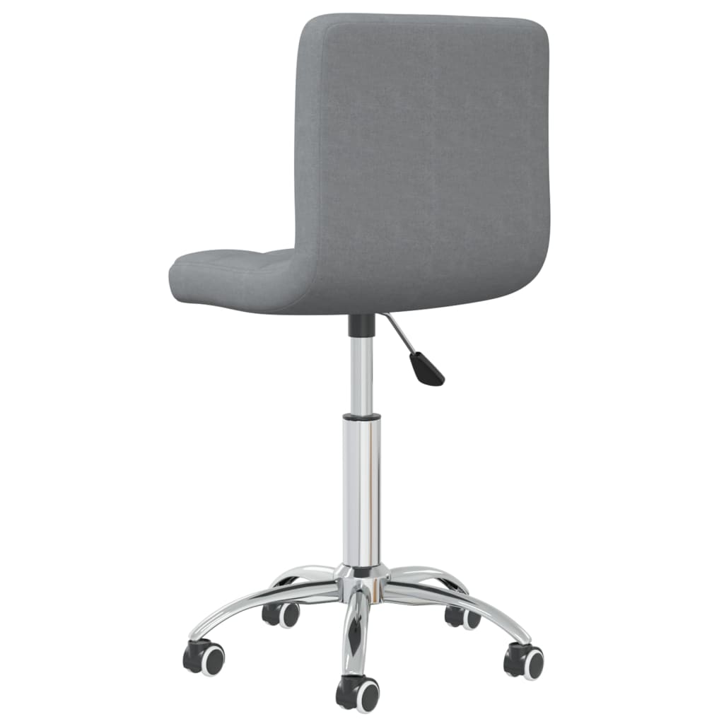 Chaise de salle à manger pivotante en tissu gris clair
