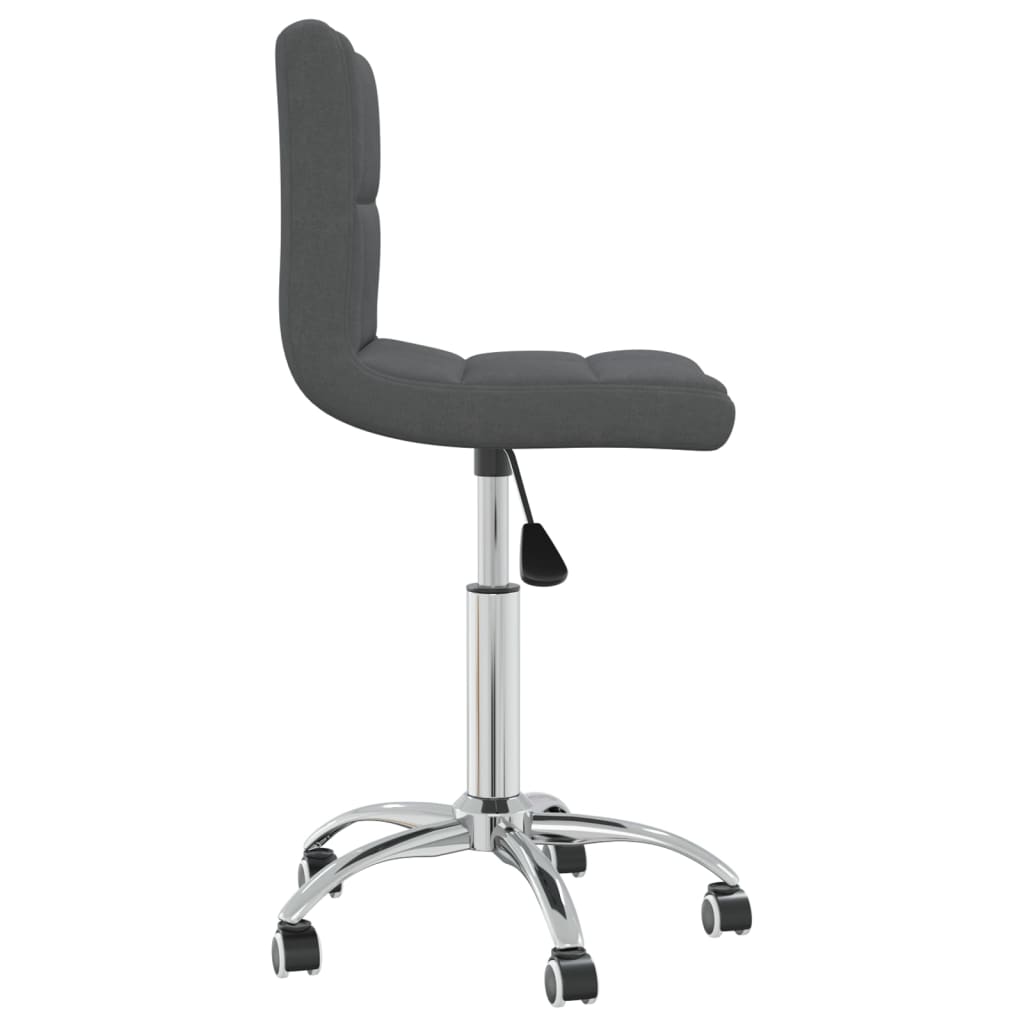 Dining Chair Swivel Dark Grey Fabric