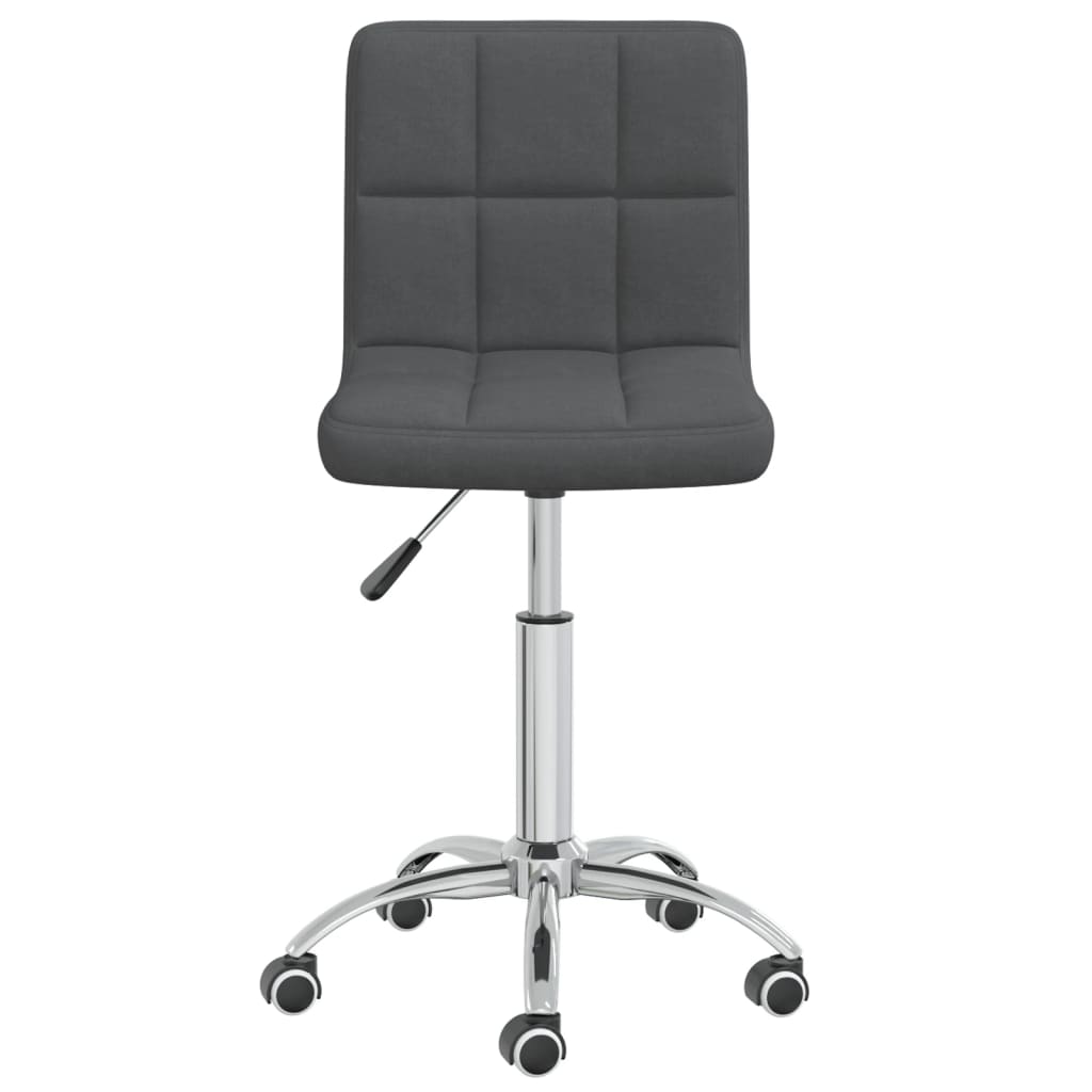 Dining Chair Swivel Dark Grey Fabric