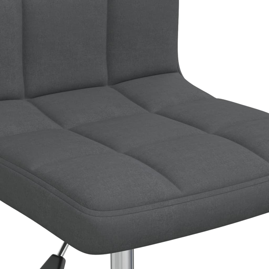 Dining Chair Swivel Dark Grey Fabric