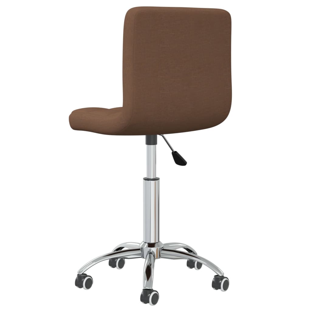 Chaise de salle à manger pivotante en tissu marron