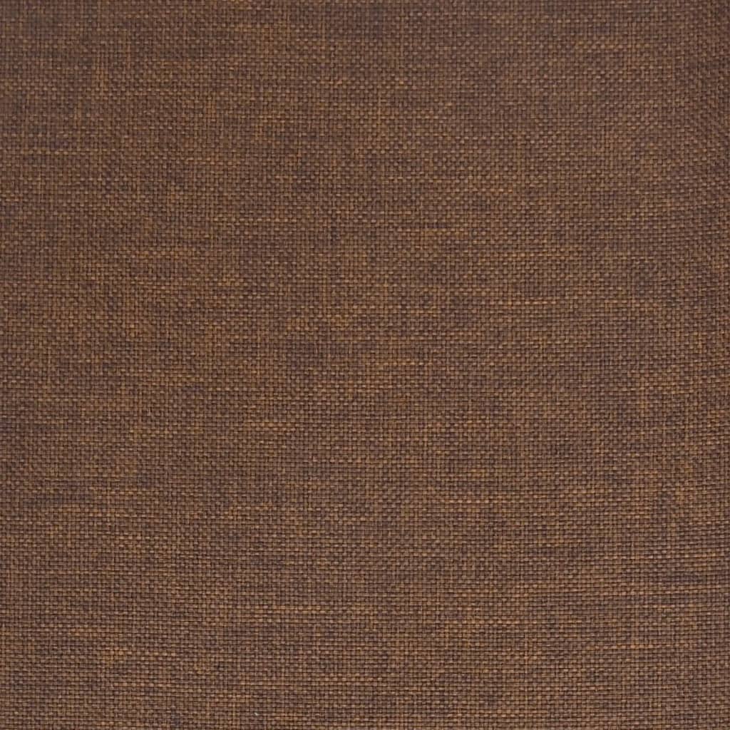 Chaise de salle à manger pivotante en tissu marron