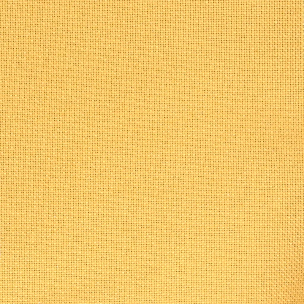 Chaise de salle à manger pivotante en tissu jaune moutarde