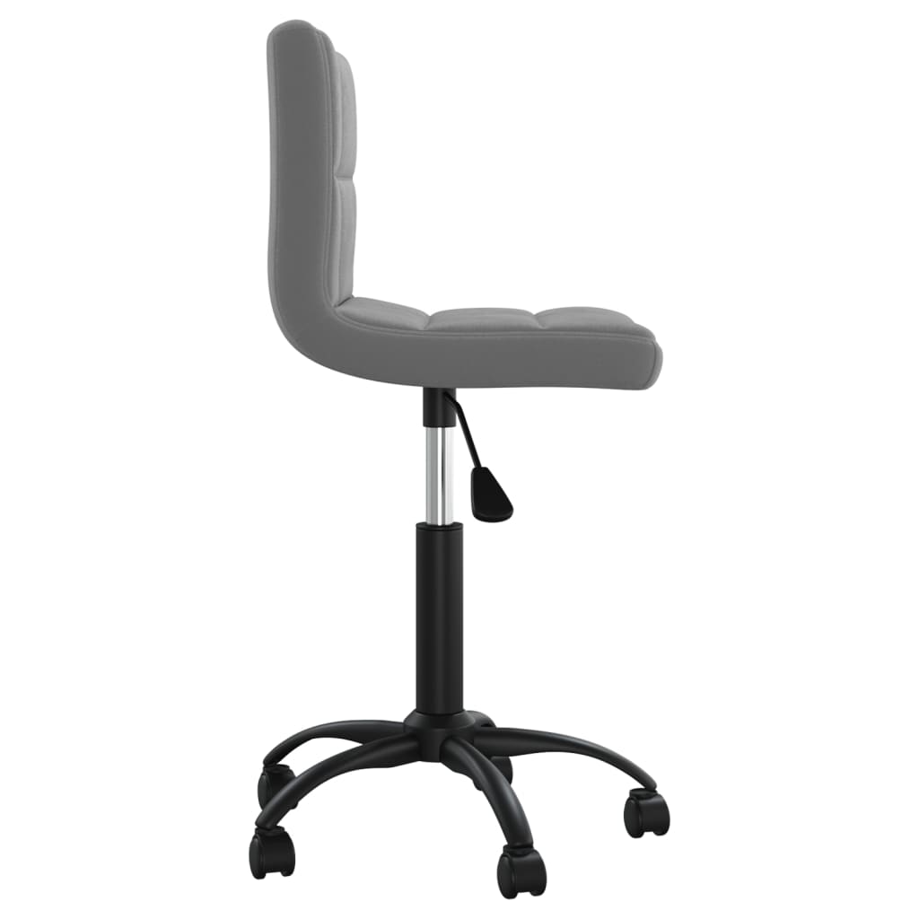 Chaise de salle à manger pivotante en velours gris foncé