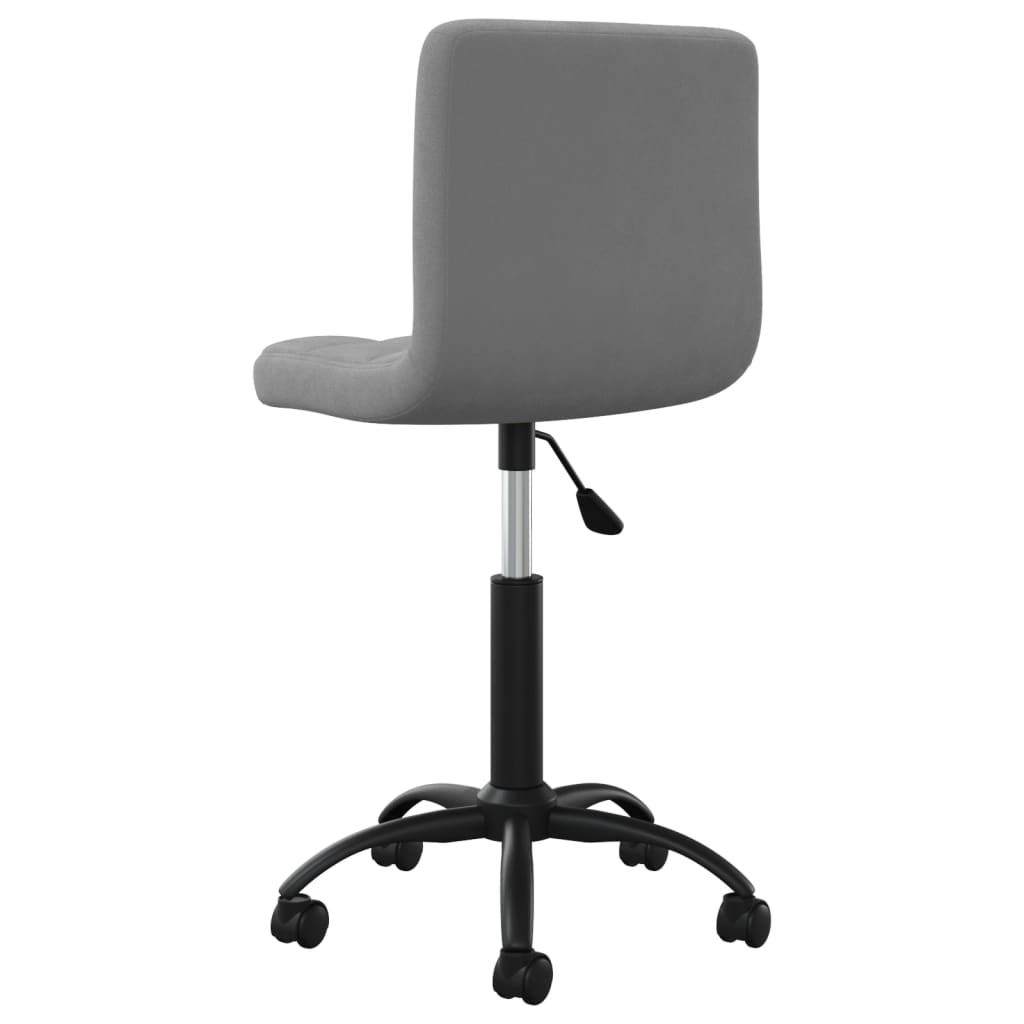 Chaise de salle à manger pivotante en velours gris foncé