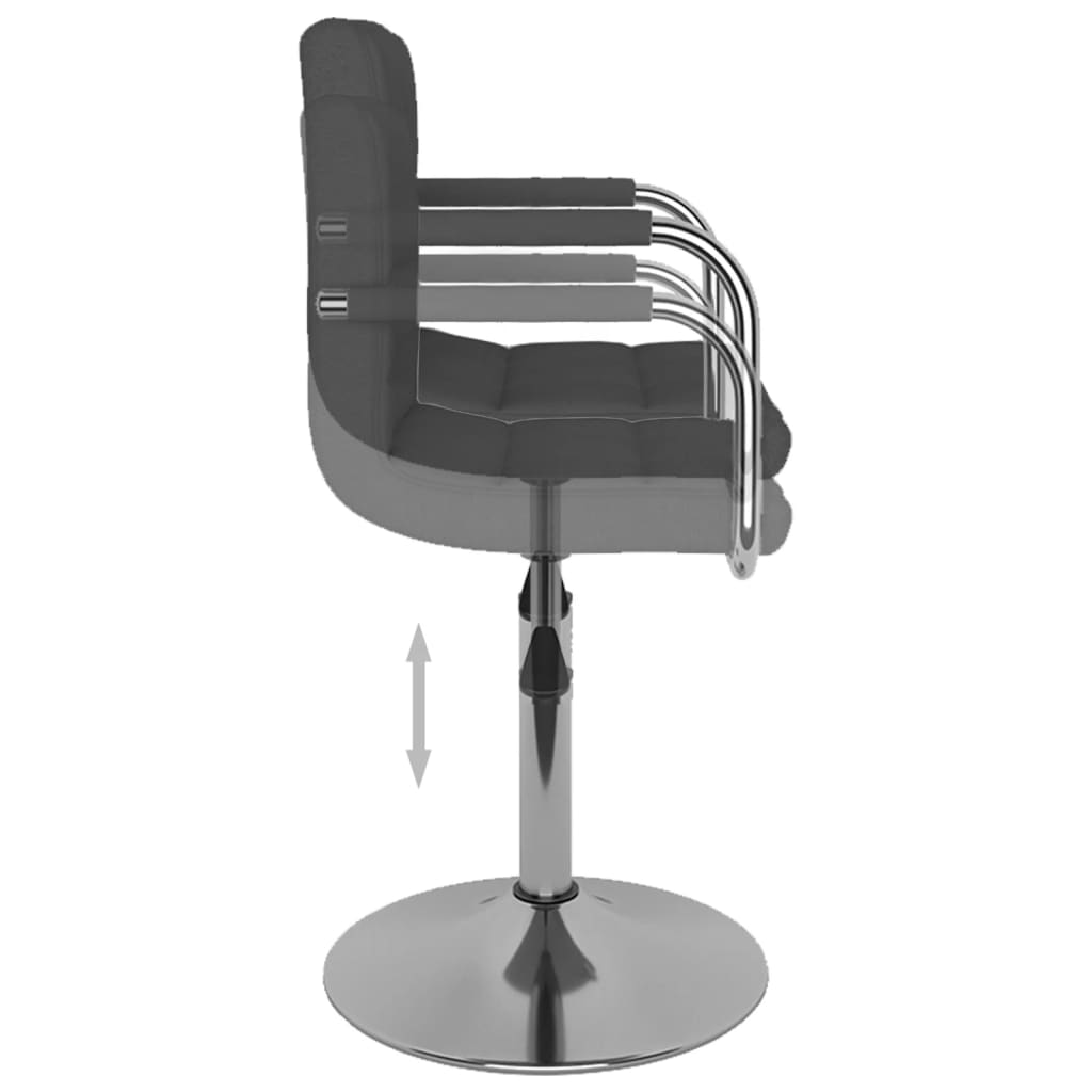 Dining chair dark grey fabric