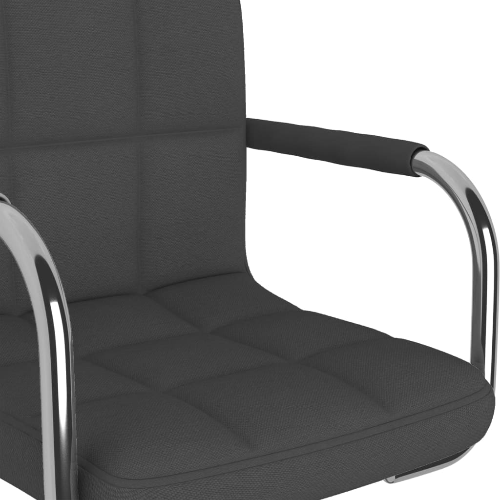 Dining chair dark grey fabric