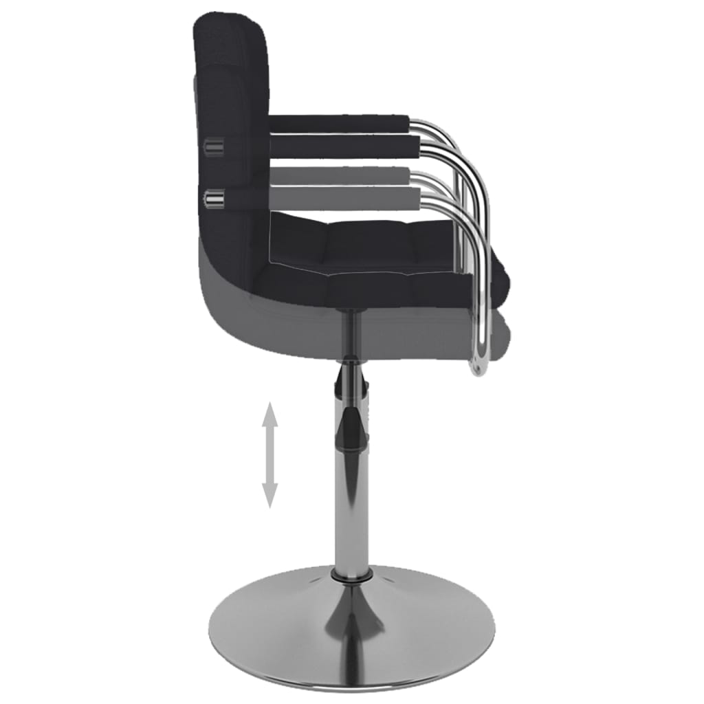Dining chair black fabric