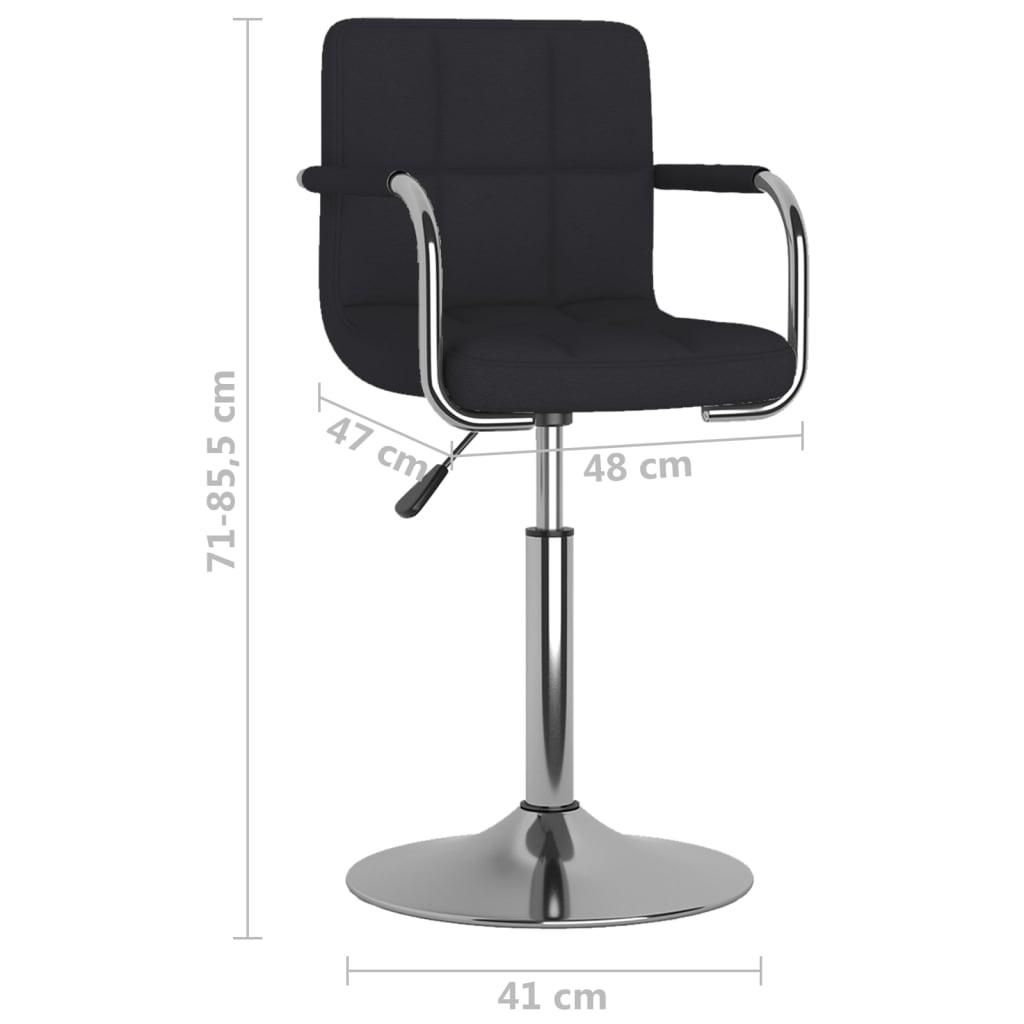 Dining chair black fabric