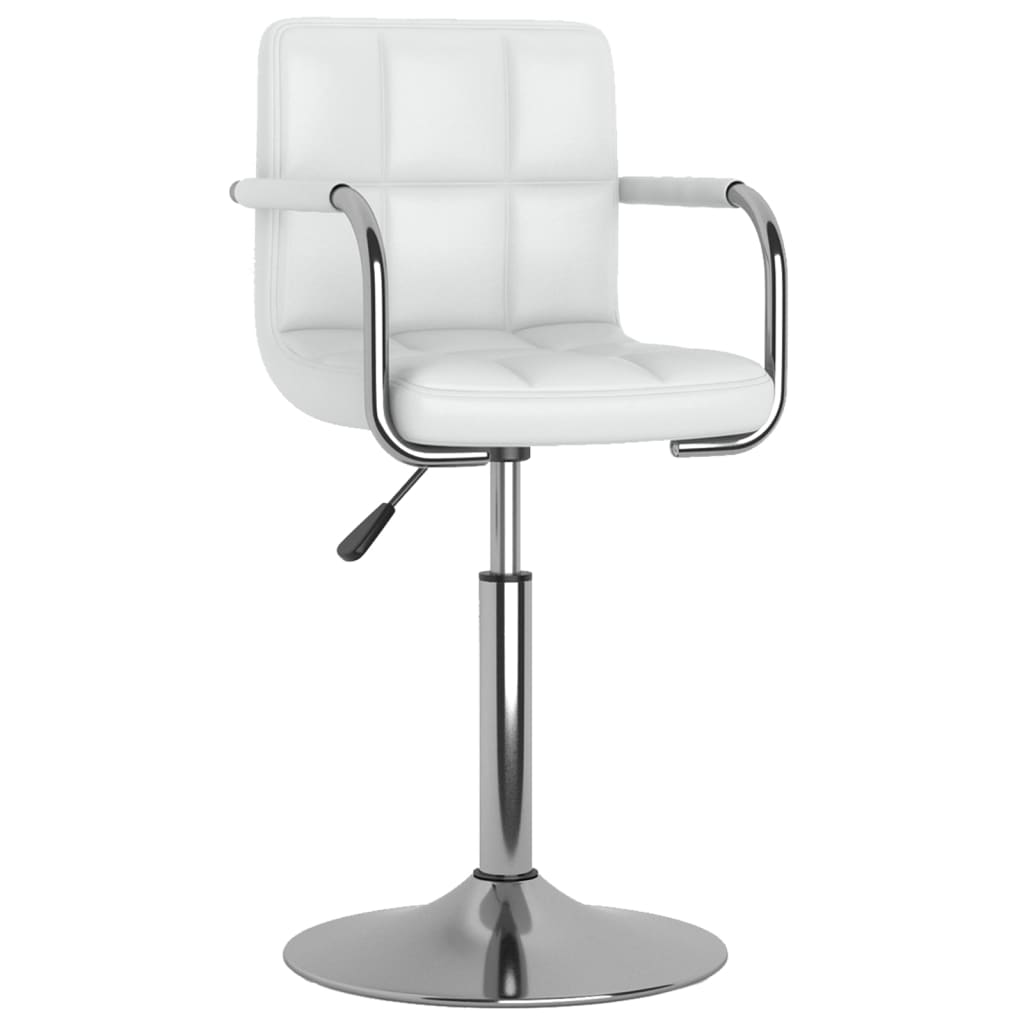 Dining chair white faux leather