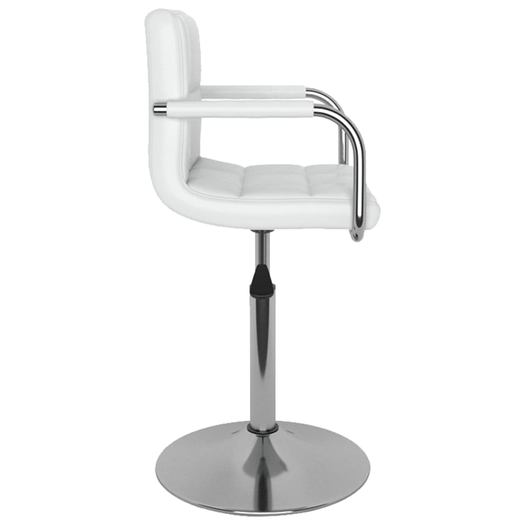 Dining chair white faux leather