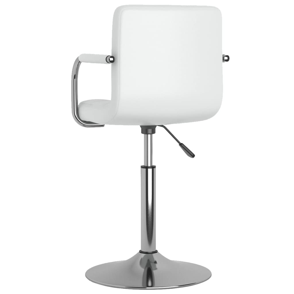 Dining chair white faux leather