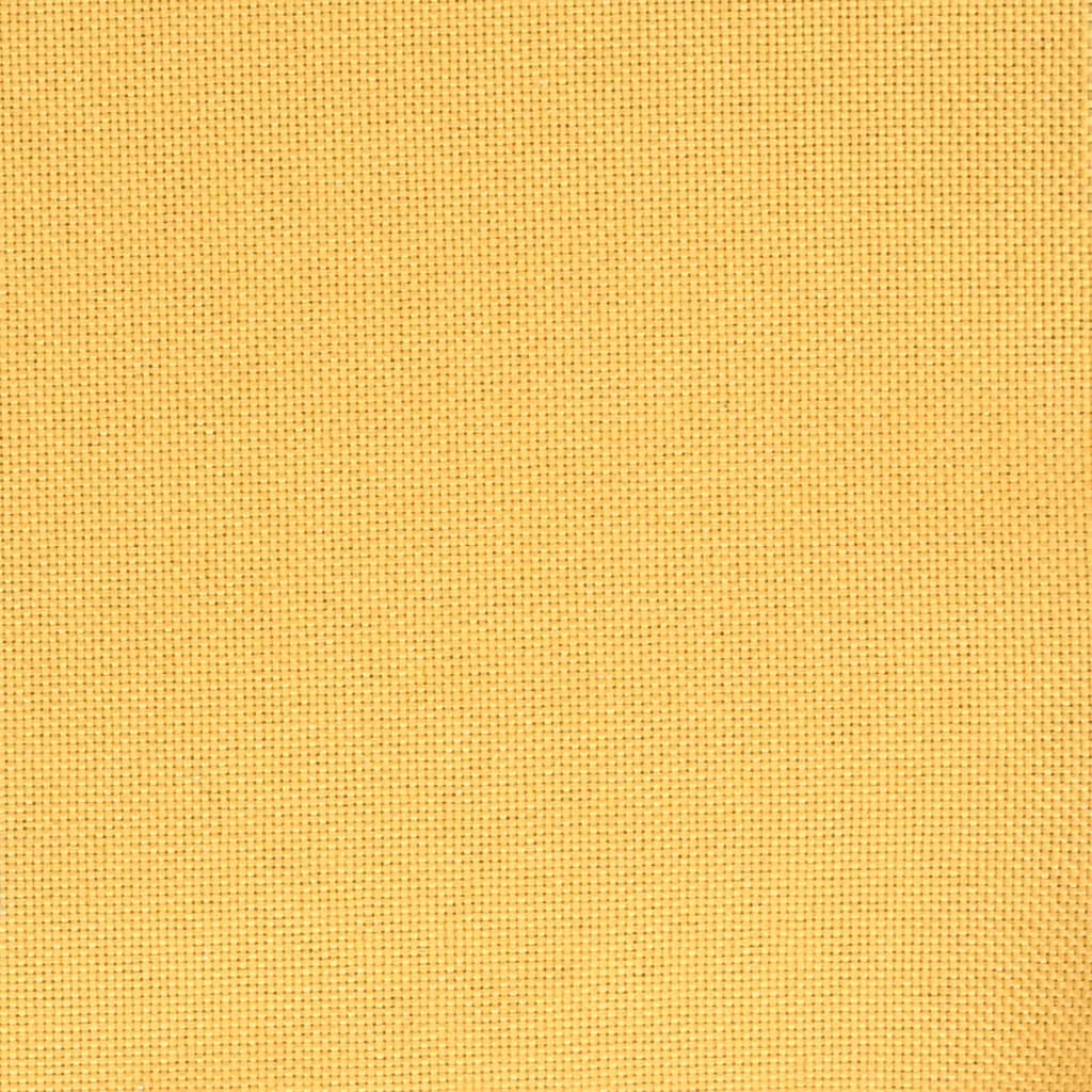 Chaise de salle à manger pivotante en tissu jaune moutarde
