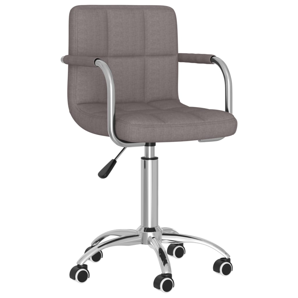 Chaise de salle à manger pivotante en tissu taupe