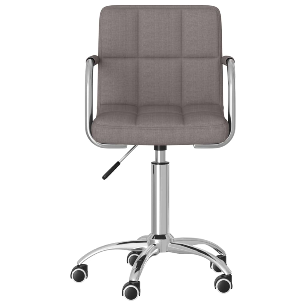Chaise de salle à manger pivotante en tissu taupe