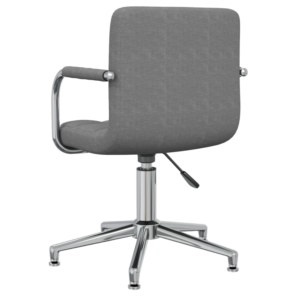 Chaise de salle à manger pivotante en tissu gris clair