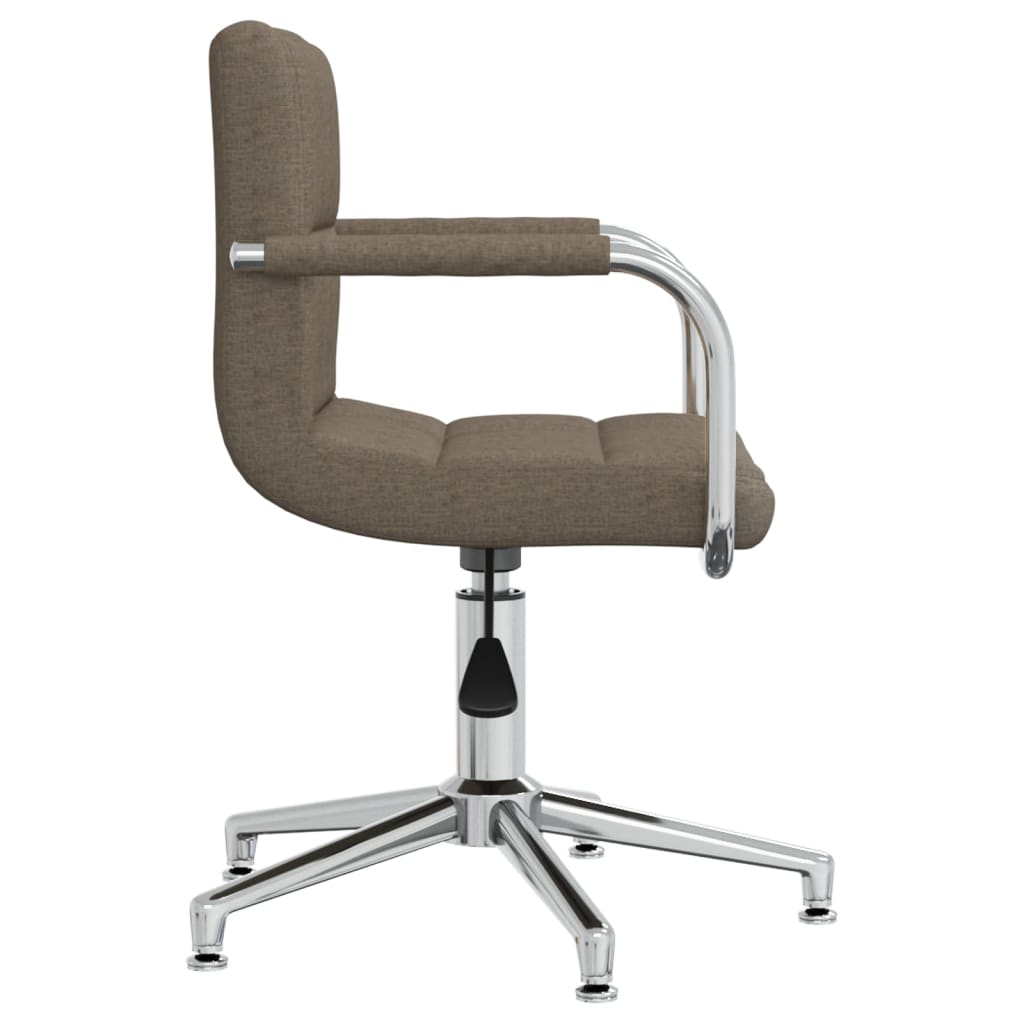 Chaise de salle à manger pivotante en tissu taupe