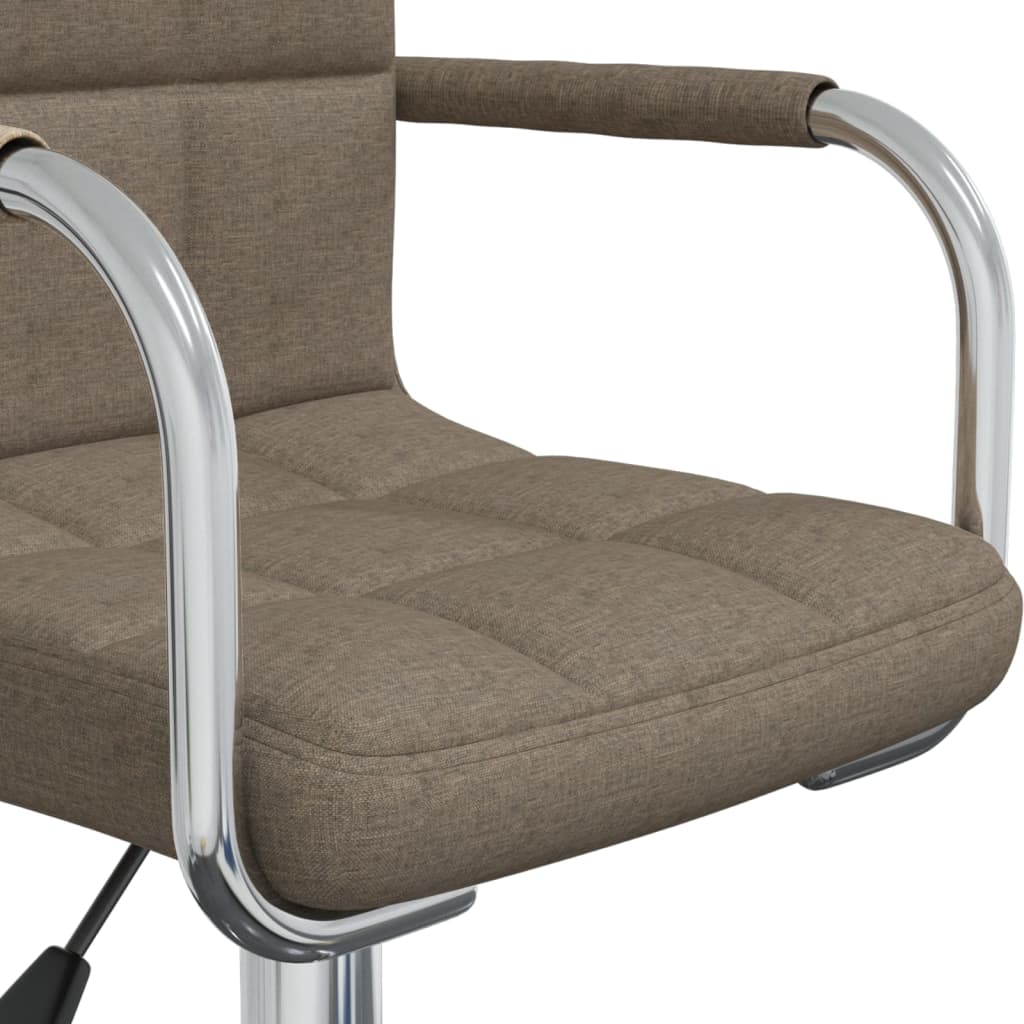 Chaise de salle à manger pivotante en tissu taupe