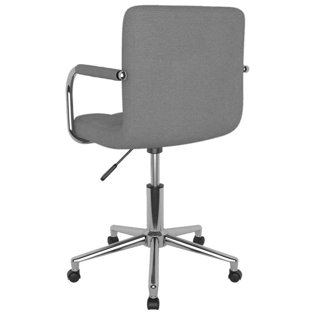 Chaise de salle à manger pivotante en tissu gris clair