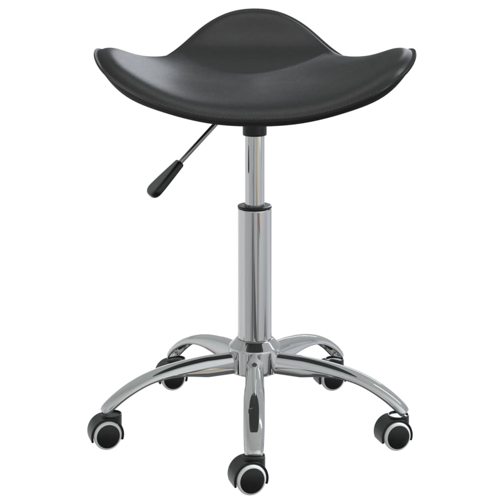Chaise de bureau en similicuir noir