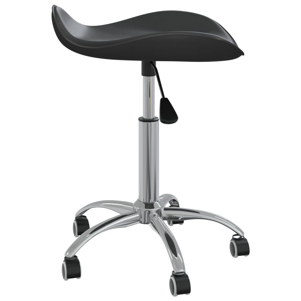 Chaise de bureau en similicuir noir