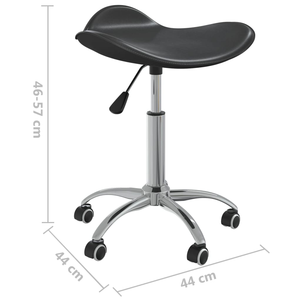 Chaise de bureau en similicuir noir